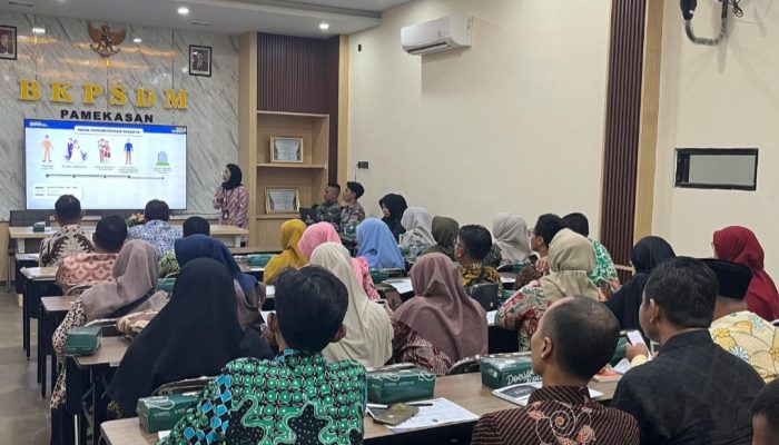 BKPSDM Pamekasan Gelar Sosialisasi Terpadu Layanan Kepegawaian dan Kesejahteraan ASN Melalui Program Taspen