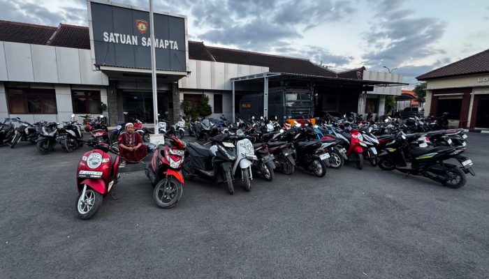 Aksi Balap Liar di Depan Pendopo, Polres Pamekasan Amankan 62 Motor
