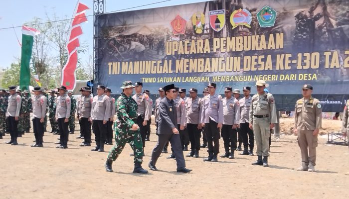 Buka TMMD ke-130 di Desa Jarin, Bupati Pamekasan: Satukan Langkah Membangun Negeri dari Desa