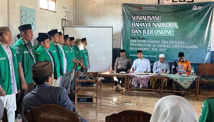 Usai Dilantik, PAC GP Ansor Ganding Pilih Pesantren Jadi Markas Perang Lawan Narkoba dan Judol